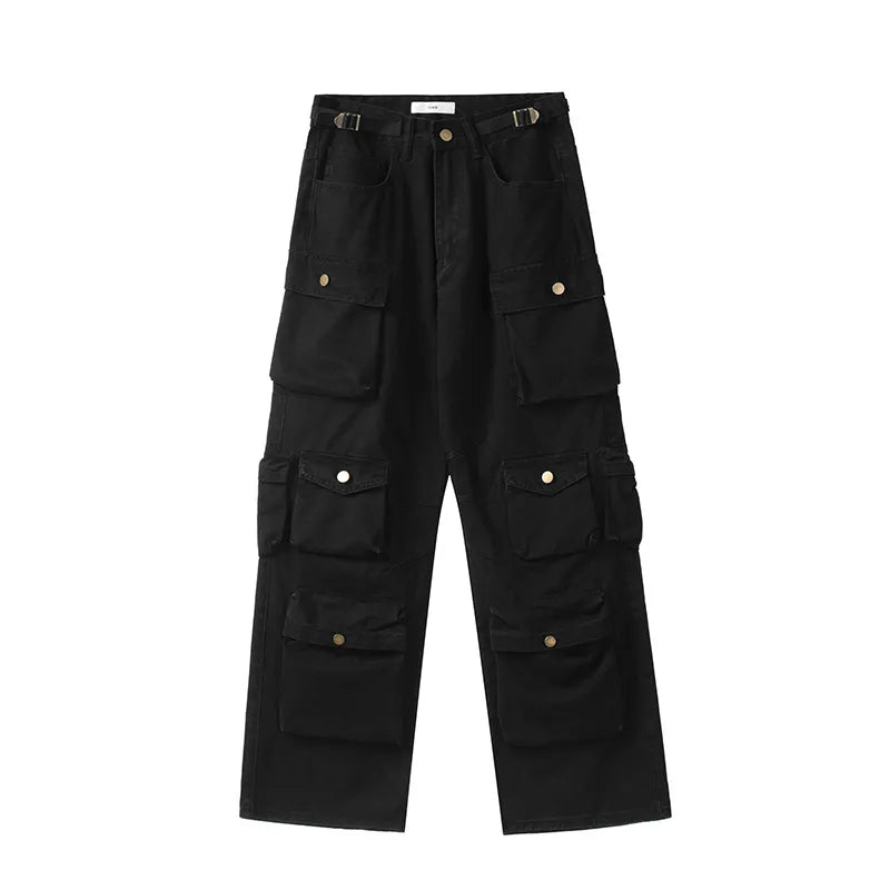 Isabella High Streetwear Loose Wide-Leg Pants