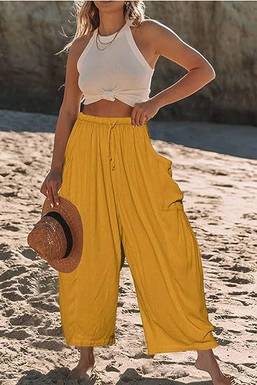 Women's  Loose Casual Cotton Linen Trousers  Pants