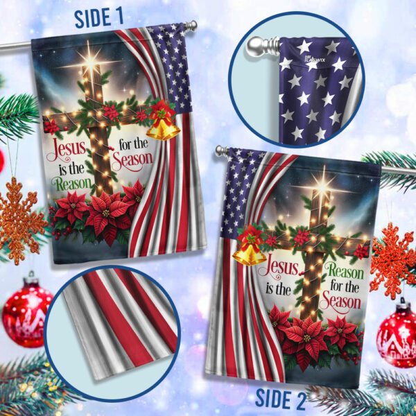 Jesus Christ Christmas Flag Jesus Is The Reason For The Season MLN2047F