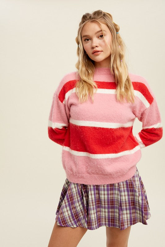 Lovers Land Sweater in Pink