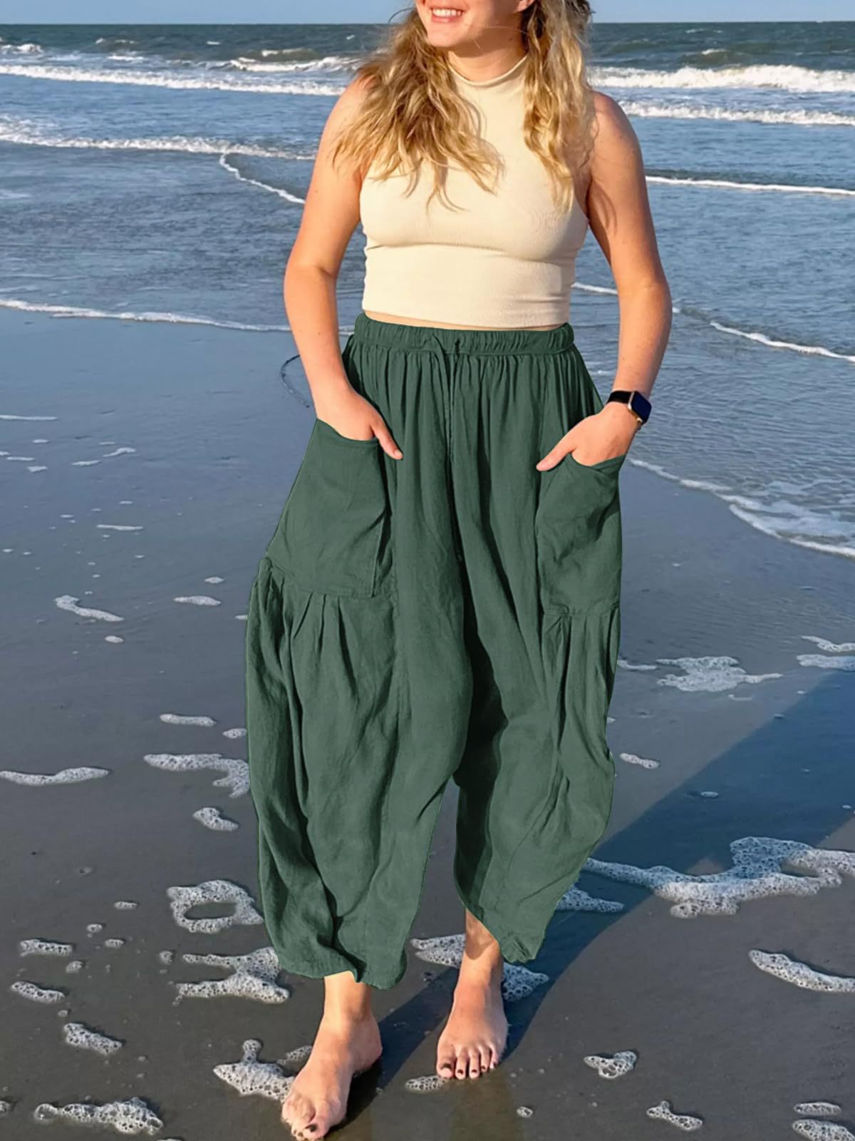 Women's  Loose Casual Cotton Linen Trousers  Pants