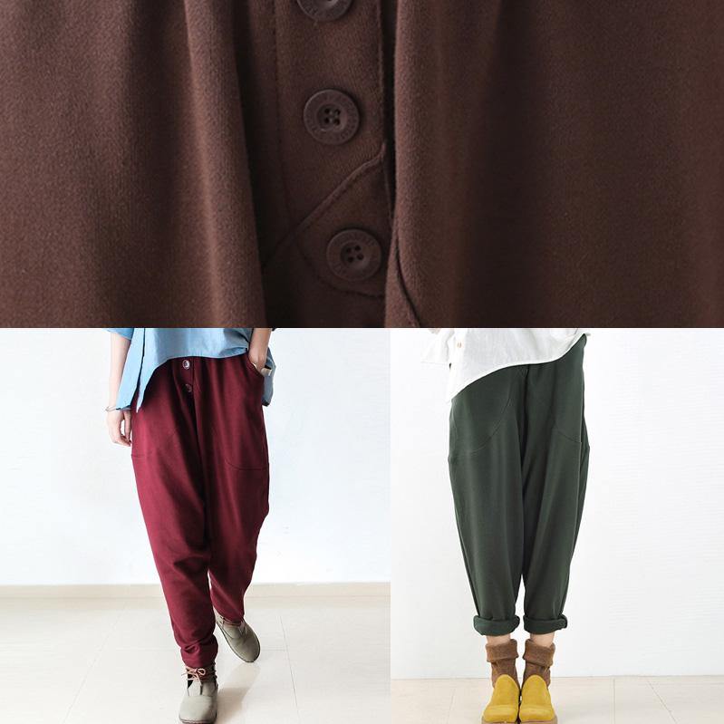 2021 Blue Harem Pants Pants Elastic Loose Bodywear