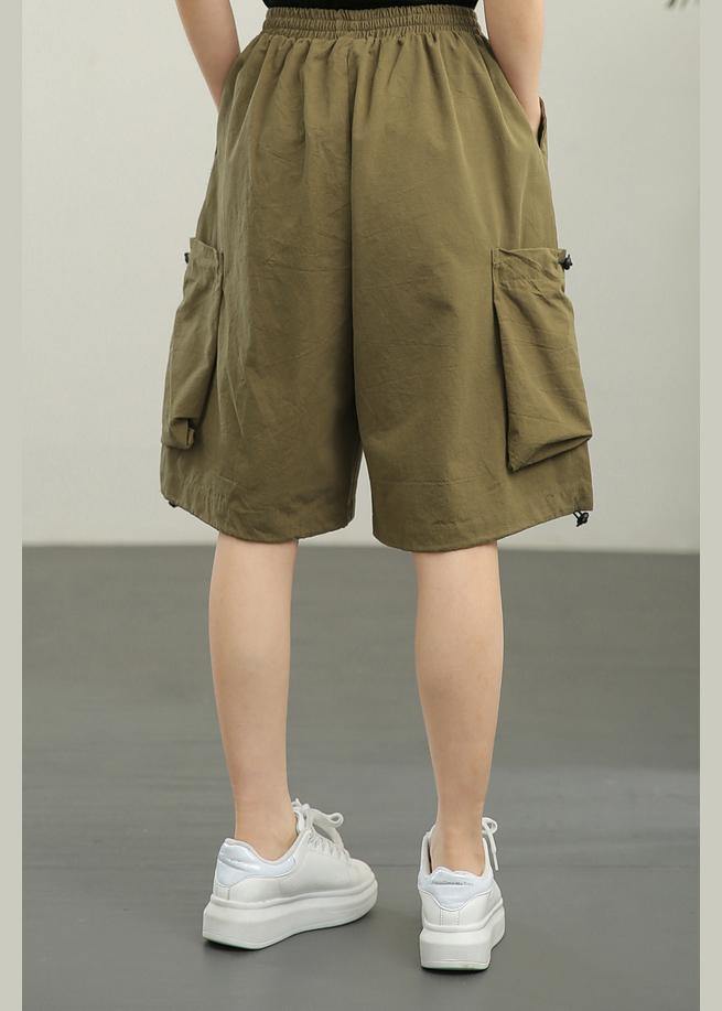 Casual Green High Waist hot pants Summer